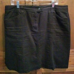 COPY - Talbots Black Zip Front Denim Skirt Size 16